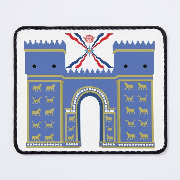Item preview, Giant Ishtar Gate with Assyrian flag. designed and sold by RoselineCrafty.