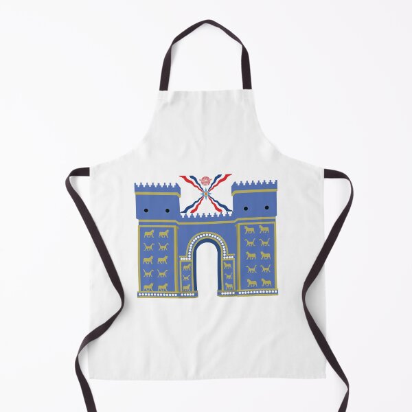 Item preview, Giant Ishtar Gate with Assyrian flag. designed and sold by RoselineCrafty.