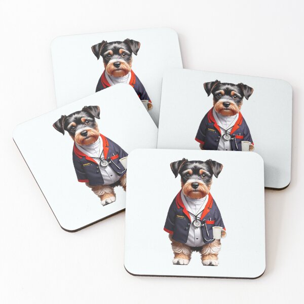 Item preview, Prescription for cuteness: Schnauzer doctor with coffee  designed and sold by Pawsitive Palette.