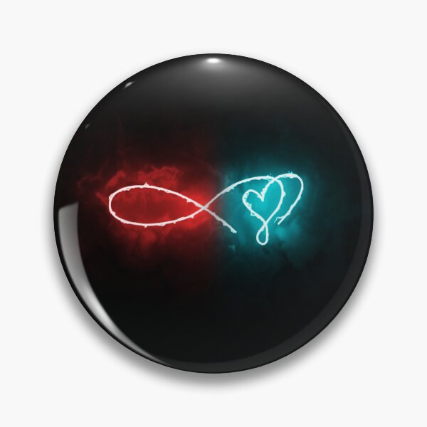 Item preview, Blue & Red Neon Infinity Heart  designed and sold by Cyra26.