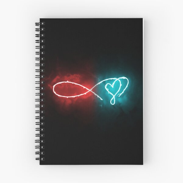 Item preview, Blue & Red Neon Infinity Heart  designed and sold by Cyra26.