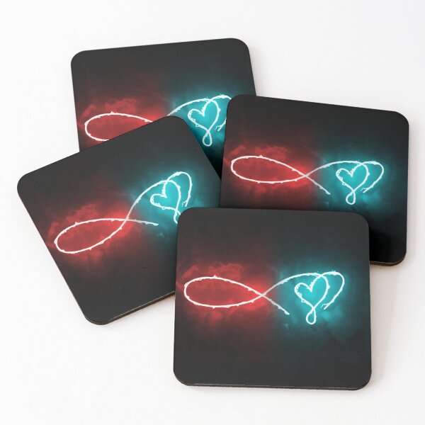 Item preview, Blue & Red Neon Infinity Heart  designed and sold by Cyra26.
