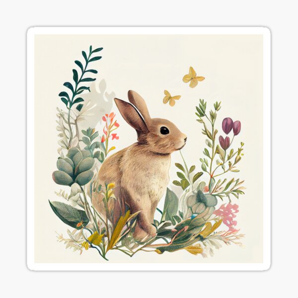 Artikel-Vorschau von Vintage Botanicals Osterfeier Netter Osterhase, designt und verkauft von Rosiere Donahue ⭐️ ⭐️ ⭐️ ⭐️ ⭐️.