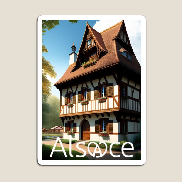 Alsace village house - Maison alsacienne - Fantasy Magnet