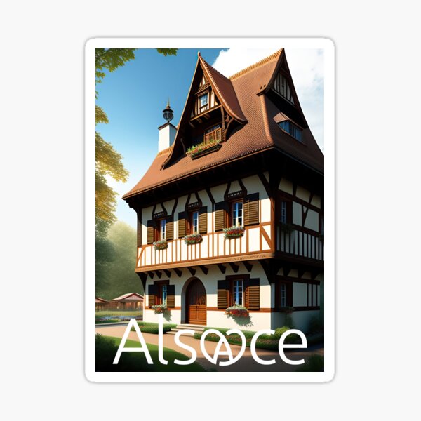 Alsace village house - Maison alsacienne - Fantasy Sticker