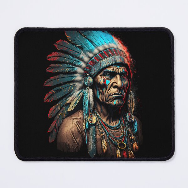 Item preview, Indian chief portrait. Native american designed and sold by royallexworx.