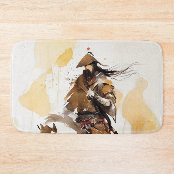 Artikelvorschau, Mongole auf Pferd Aquarell in Schwarz und Gold entworfen und verkauft von ShadowAndSlate.