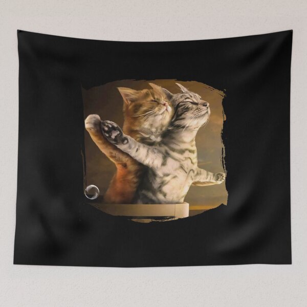 Item preview, Cute cat meme inspired titanic arms outstretched designed and sold by Berrygomes.