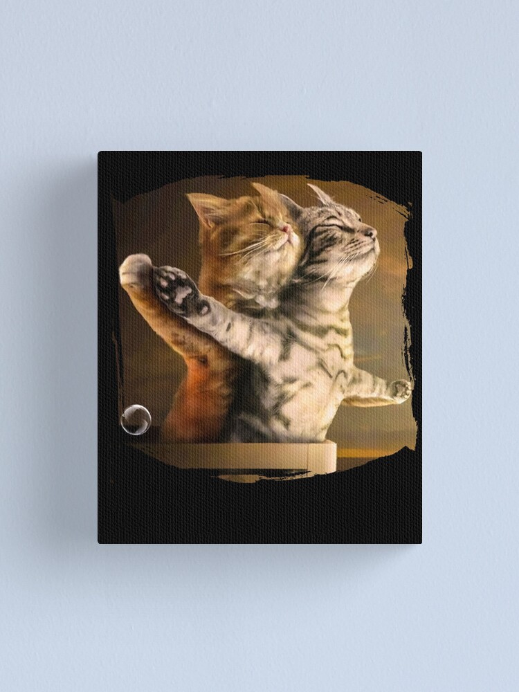 Cute cat meme inspired titanic arms outstretched