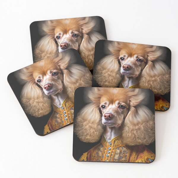 Item preview, Poodle Dog Vintage Portrait 27 designed and sold by jetaiart.