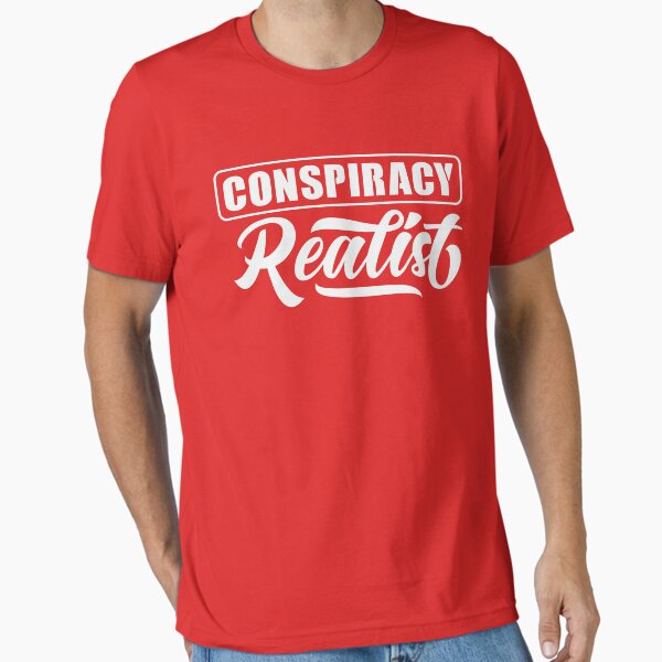 Vista previa del artículo con la obra «Realista de la conspiración», diseñado y vendido por CatsCrew.
