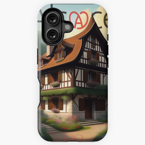 Alsatian half-timbered fantasy house iPhone Tough Case