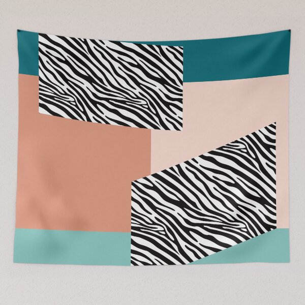 Item preview, Geometric Zebra animal print pattern II designed and sold by OddlyInk.
