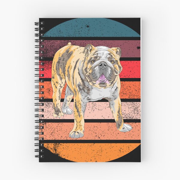 Item preview, Bulldog Retro Sunset designed and sold by Way Cool Tees.