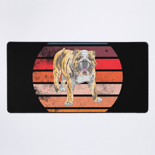 Item preview, Bulldog Retro Sunset designed and sold by Way Cool Tees.