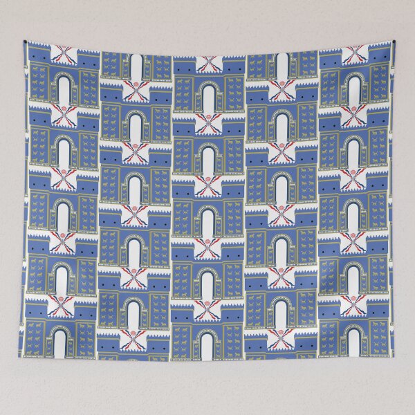 Item preview, Giant Ishtar Gate with Assyrian flag. designed and sold by RoselineCrafty.