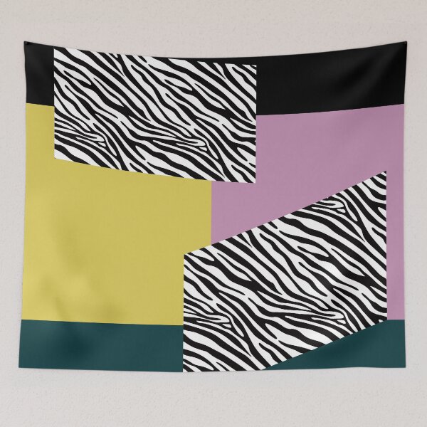 Item preview, Geometric Zebra animal print pattern IV designed and sold by OddlyInk.