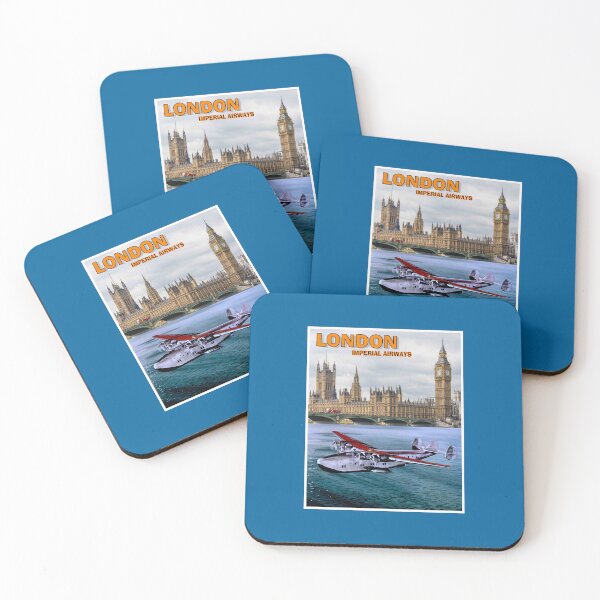 Item preview,  IMPERIAL AIRWAYS : Vintage Fly To LONDON ENGLAND Travel Advertising Print designed and sold by posterbobs.