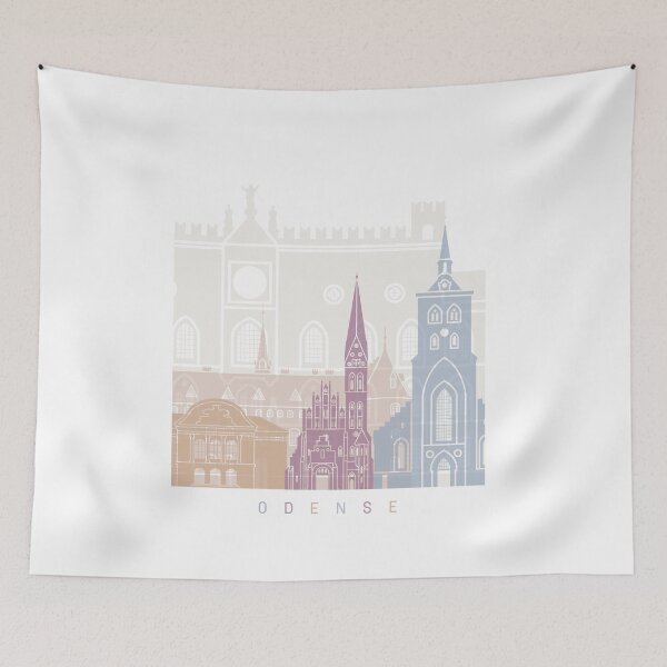 Item preview, Odense skyline poster pastel designed and sold by paulrommer.