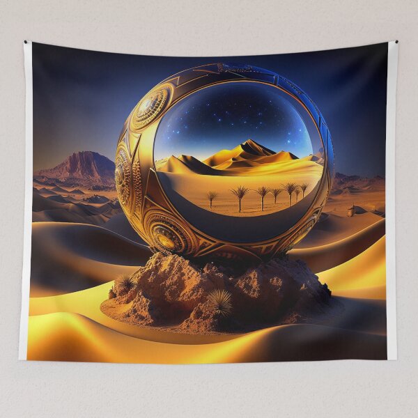 Item preview, Fantasy Landscape Art, Glowing Desert designed and sold by Fantasy Masterpiece.