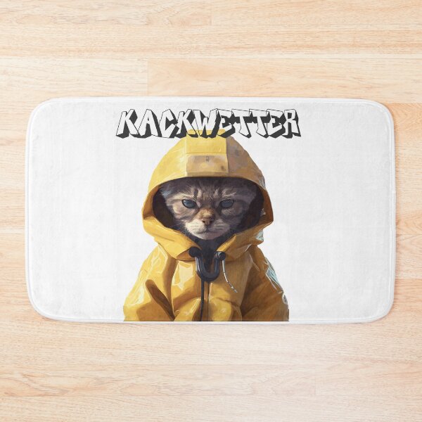 Item preview, Cat in a raincoat crap weather gift designed and sold by TeeArtistry.