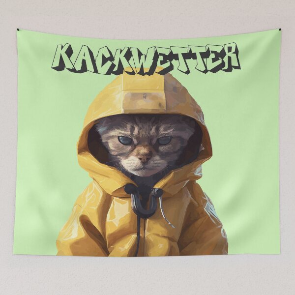 Item preview, Cat in a raincoat crap weather gift designed and sold by TeeArtistry.
