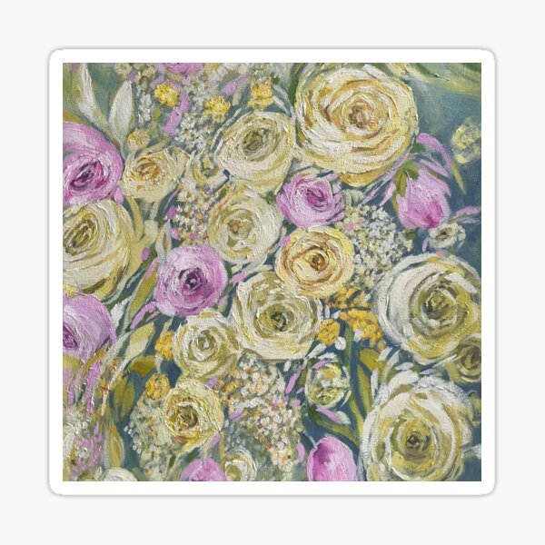Pastel Roses Sticker