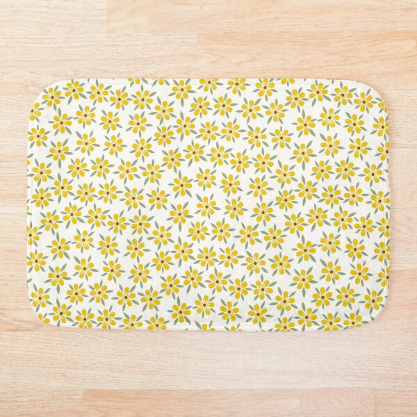 Aperçu de l'œuvre Motif Fleurs et Feuilles - Jaune créée et vendue par Calislahn.