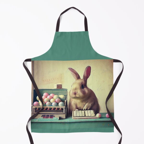 Item preview, Vintage Cute Supermarket Easter Funny Bunny at Work Easter Celebration designed and sold by Rosiere Donahue ⭐️ ⭐️ ⭐️ ⭐️ ⭐️.