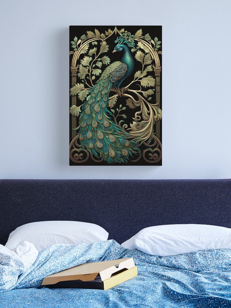 Shop Peacock 02 (PRT_1441) - Canvas Art Print - 28in X 38in Canvas