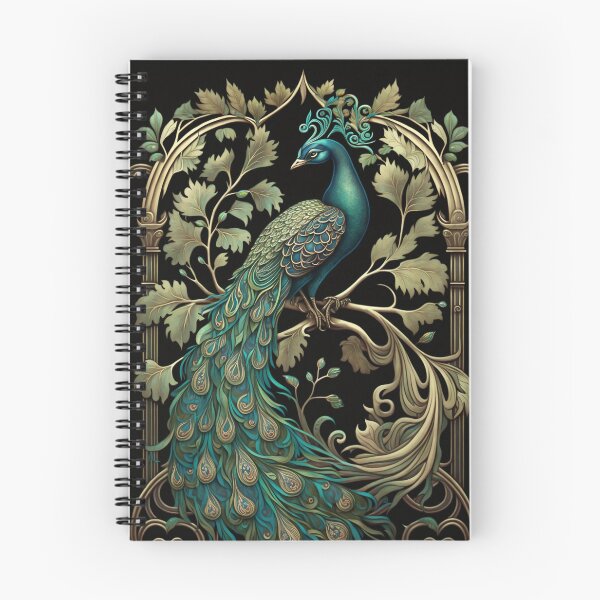 Item preview, Peacock - Art Nouveau Style designed and sold by ArtNouveauChic.