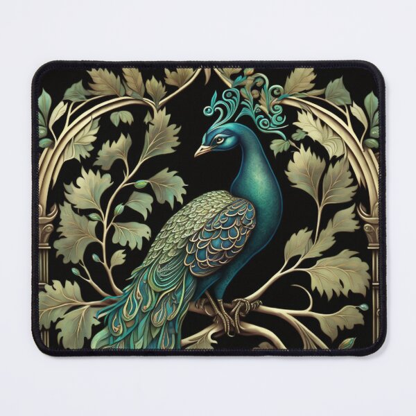 Item preview, Peacock - Art Nouveau Style designed and sold by ArtNouveauChic.