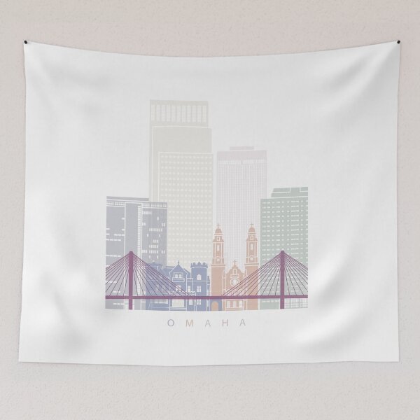 Item preview, Omaha skyline poster pastel designed and sold by paulrommer.
