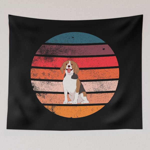 Item preview, Smiling Beagle Retro Sunset designed and sold by Way Cool Tees.