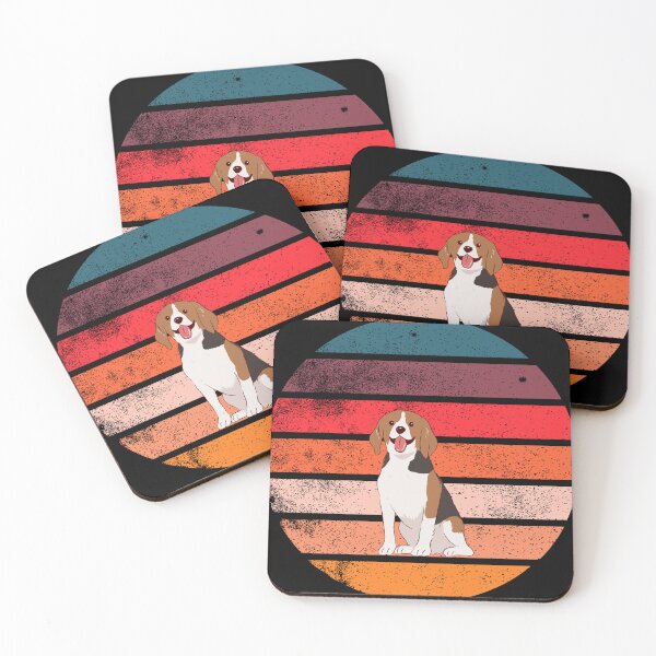 Item preview, Smiling Beagle Retro Sunset designed and sold by Way Cool Tees.