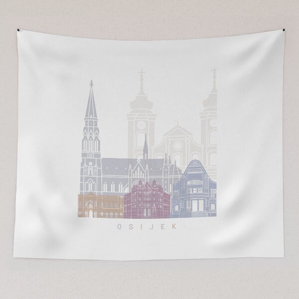 Item preview, Osijek skyline poster pastel designed and sold by paulrommer.