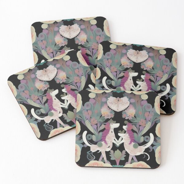 Item preview, Marriage of 2 lovely dogs and beautiful flowers creative art designed and sold by brilliant-com.
