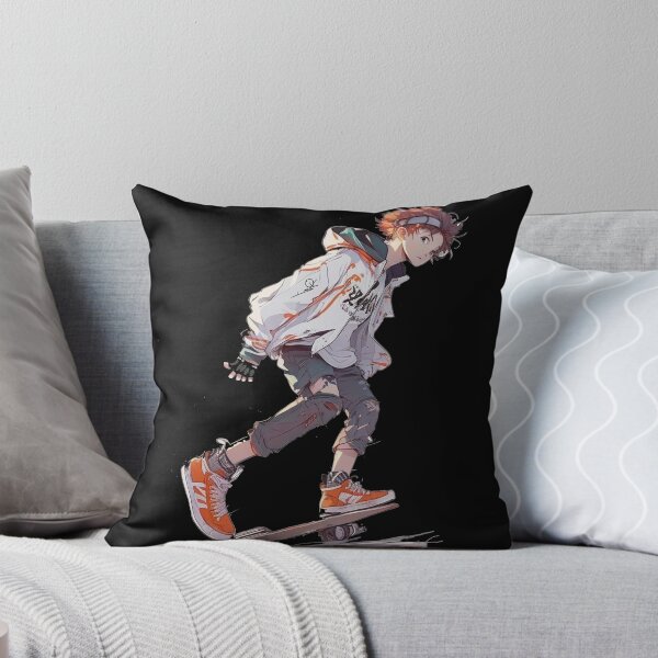 Item preview, Anime skater boy with futuristic style and skateboard designed and sold by OtherVisions.