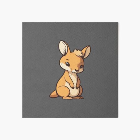 Cool cartoon kangaroo animal mat