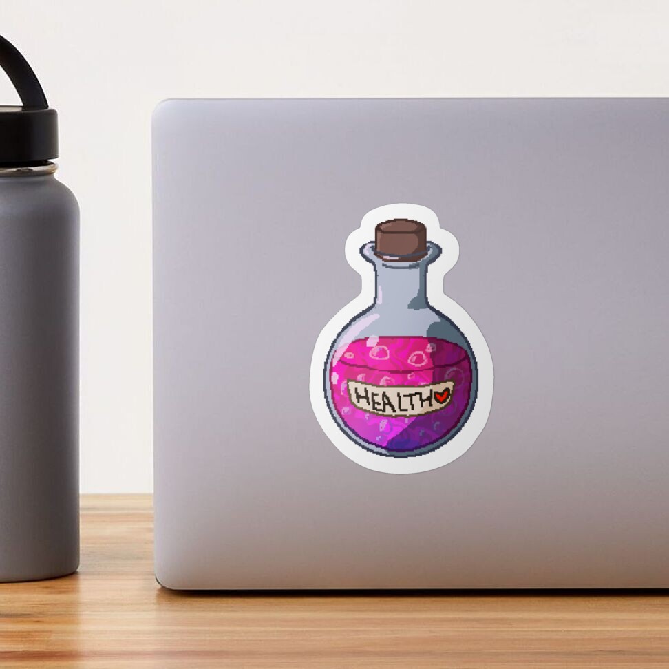 Health potion Sticker for Sale by ChokingGames