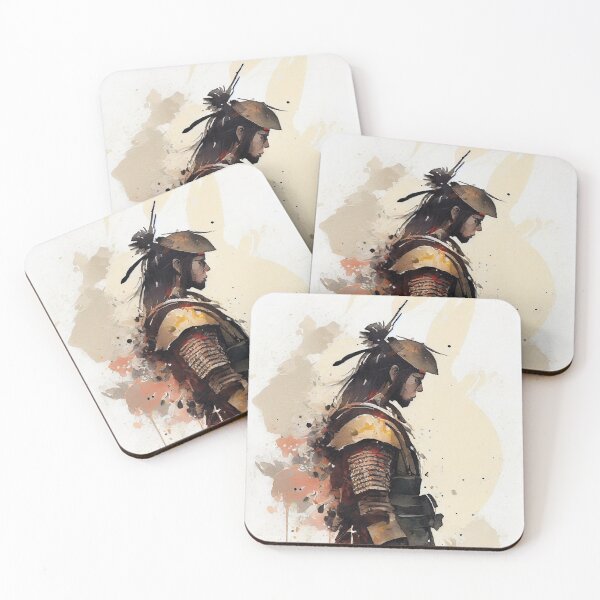 Item preview, Samurai Watercolor in Black and Gold designed and sold by ShadowAndSlate.