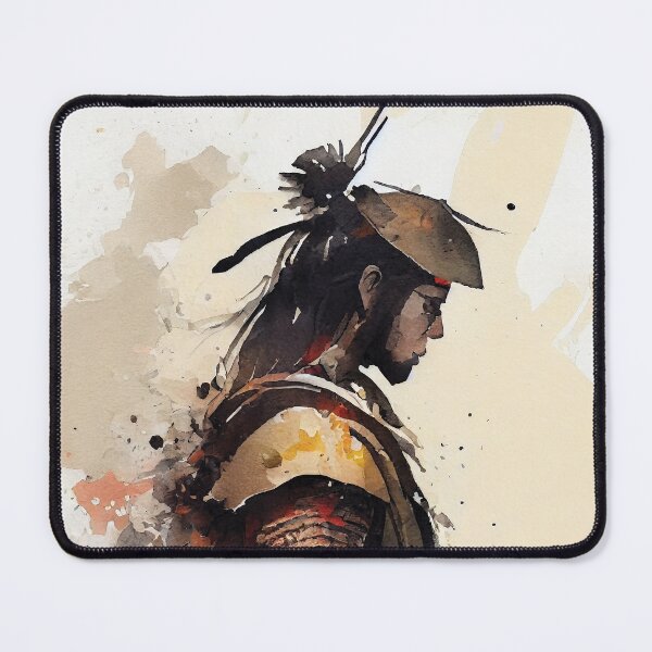 Item preview, Samurai Watercolor in Black and Gold designed and sold by ShadowAndSlate.
