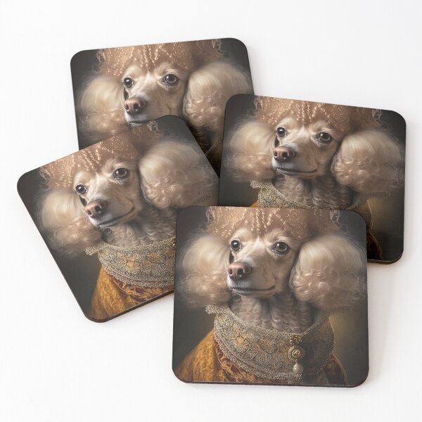 Item preview, Poodle Dog Vintage Portrait 29 designed and sold by jetaiart.