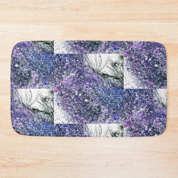Item preview, Extrasensory Astral Clairvoyance #439 Bold Unique Vibrant New Age 5D Original Hand-painted OOAK Abstract Painting Detail 2 In Amethyst Purple Lilac Violet Sapphire Cobalt Blue Jewel Tones Square Tile designed and sold by Rainbow Artist Orlando L.