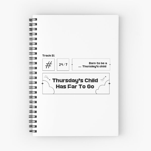 Item preview, TXT - Thursday’s Child Has Far To Go (Black&White) designed and sold by smallkore.