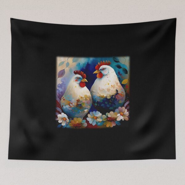 Item preview, Handsome Rooster and Beautiful Hen in their magical garden designed and sold by Orianah.
