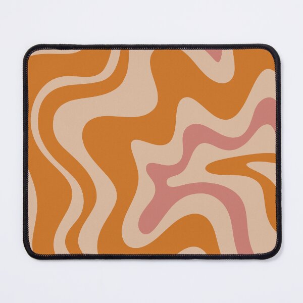 Item preview, Liquid Swirl Contemporary Abstract in Late Summer Orange and Blush Pink designed and sold by kierkegaard.