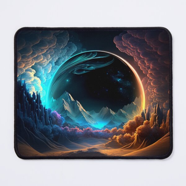 Item preview, Fantasy Landscape Art, Black Hole Peaks designed and sold by Fantasy Masterpiece.