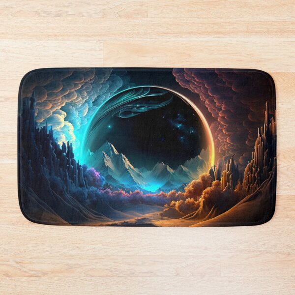 Item preview, Fantasy Landscape Art, Black Hole Peaks designed and sold by Fantasy Masterpiece.