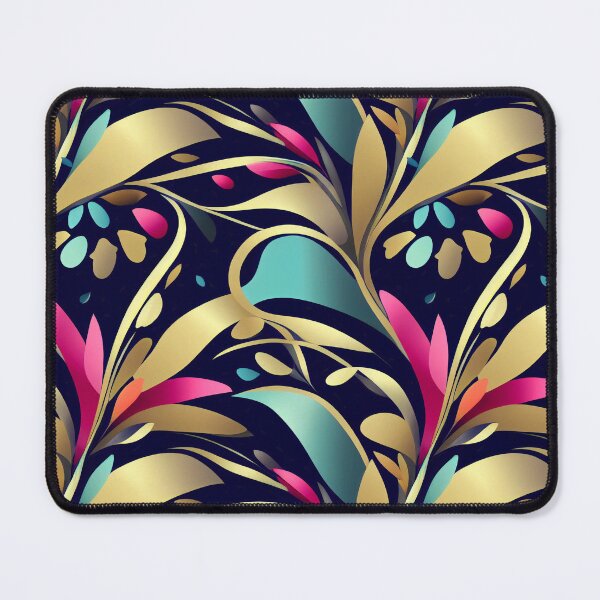 Item preview, Dark bright colorful leaves pattern black backgound designed and sold by YeKnot.